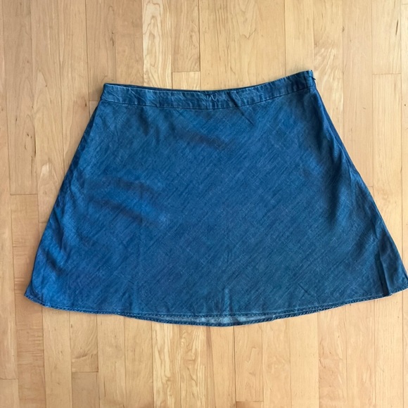 GAP Skirts Gap 2t Tall Flowy Skirt Lyocell Chambray Blue 12 T
